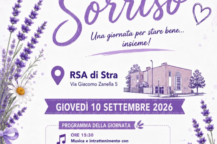 LOCANDINA EVENTO CON SCRITTE VIOLA